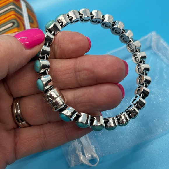 Plunder Design Eden magnetic bangle bracelet-NIB Marbled Turquoise - Picture 5 of 6